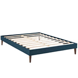 Upholstered Fabric Platform Bed with Squared Tapered Legs