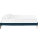 Upholstered Fabric Platform Bed with Squared Tapered Legs