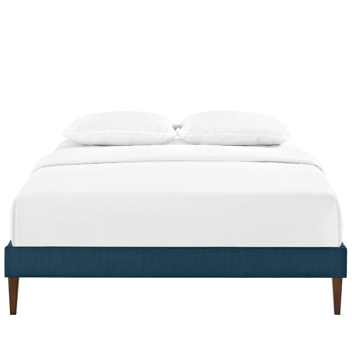 Upholstered Fabric Platform Bed with Squared Tapered Legs