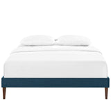Upholstered Fabric Platform Bed with Squared Tapered Legs