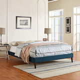 Upholstered Fabric Platform Bed with Squared Tapered Legs