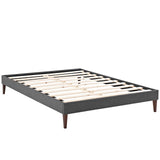 Upholstered Fabric Platform Bed with Squared Tapered Legs