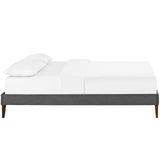 Upholstered Fabric Platform Bed with Squared Tapered Legs