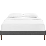Upholstered Fabric Platform Bed with Squared Tapered Legs