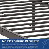Rustic Metal 4-Poster Style Platform Bed
