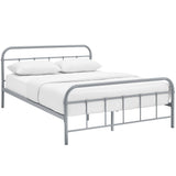 Rustic Metal 4-Poster Style Platform Bed