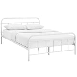 Rustic Metal 4-Poster Style Platform Bed