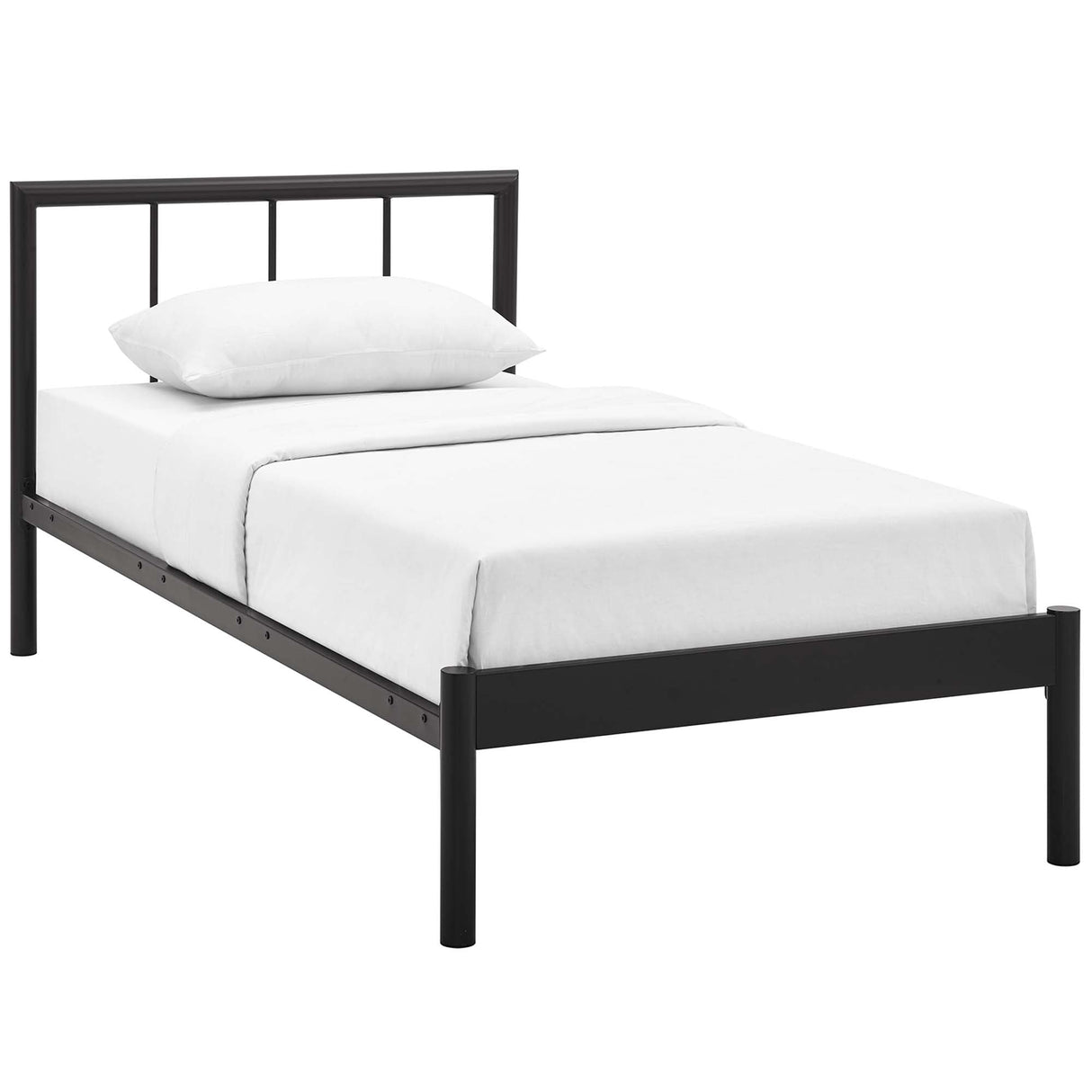 Rustic Cottage Metal Platform Bed Frame
