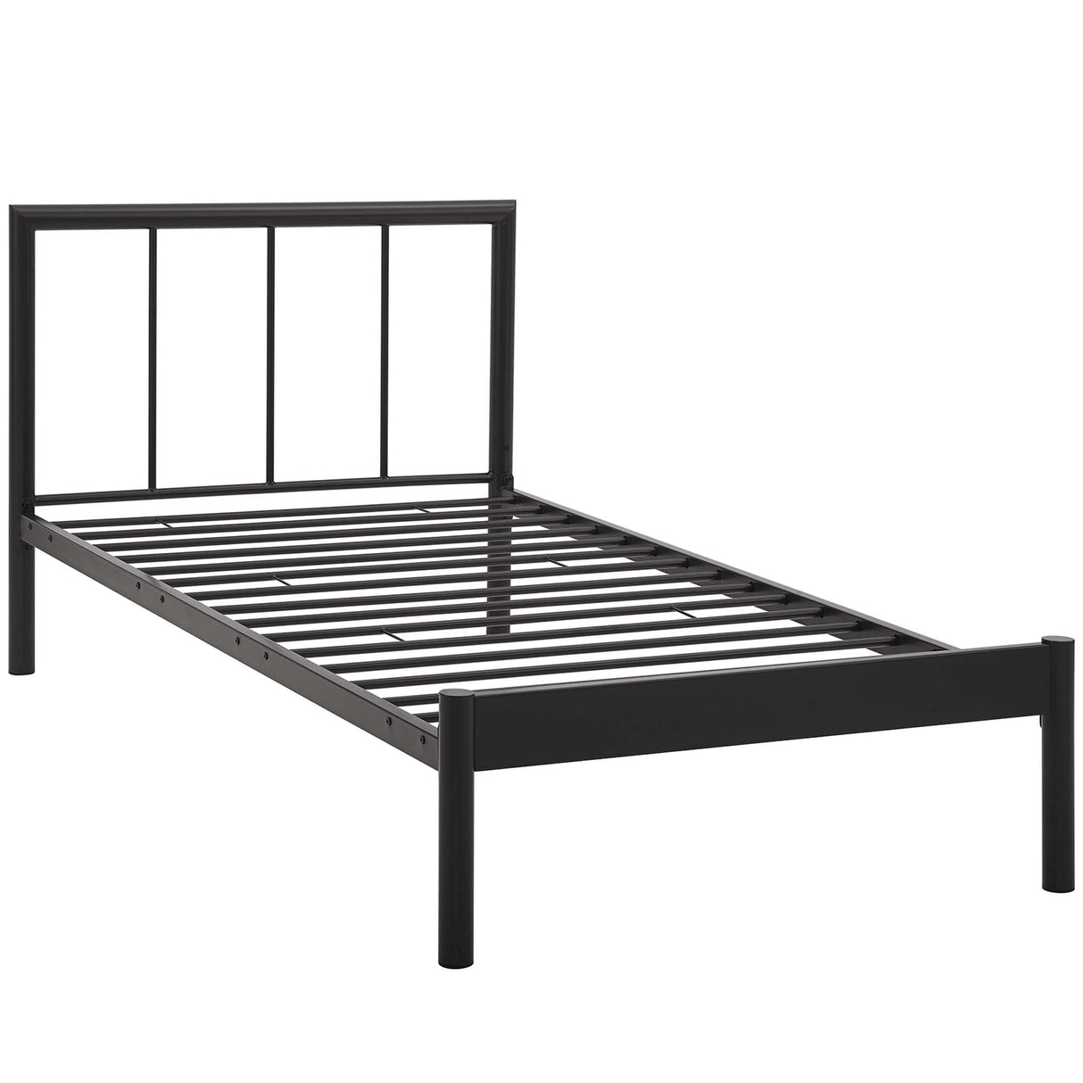 Rustic Cottage Metal Platform Bed Frame