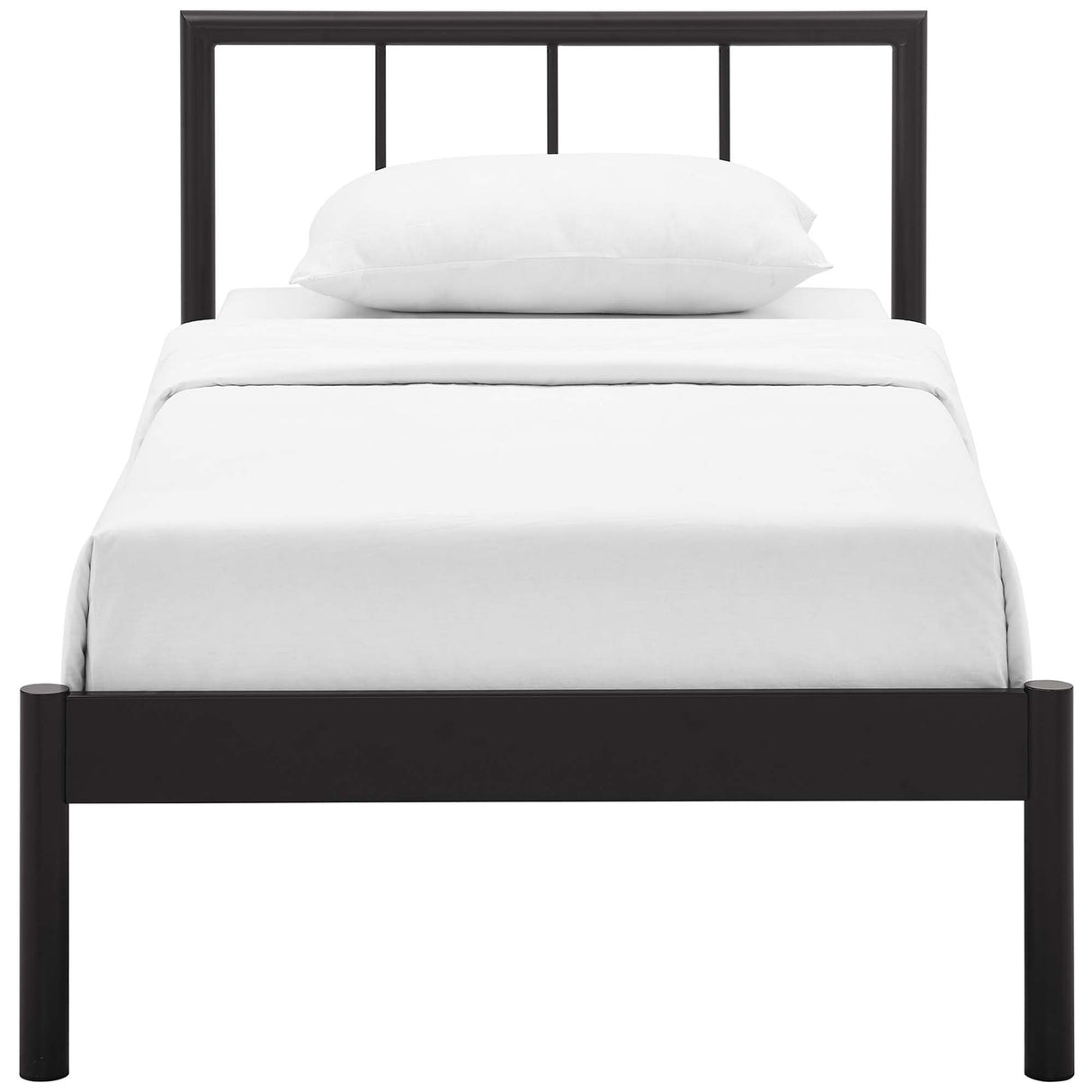 Rustic Cottage Metal Platform Bed Frame