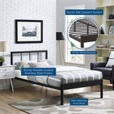 Rustic Cottage Metal Platform Bed Frame