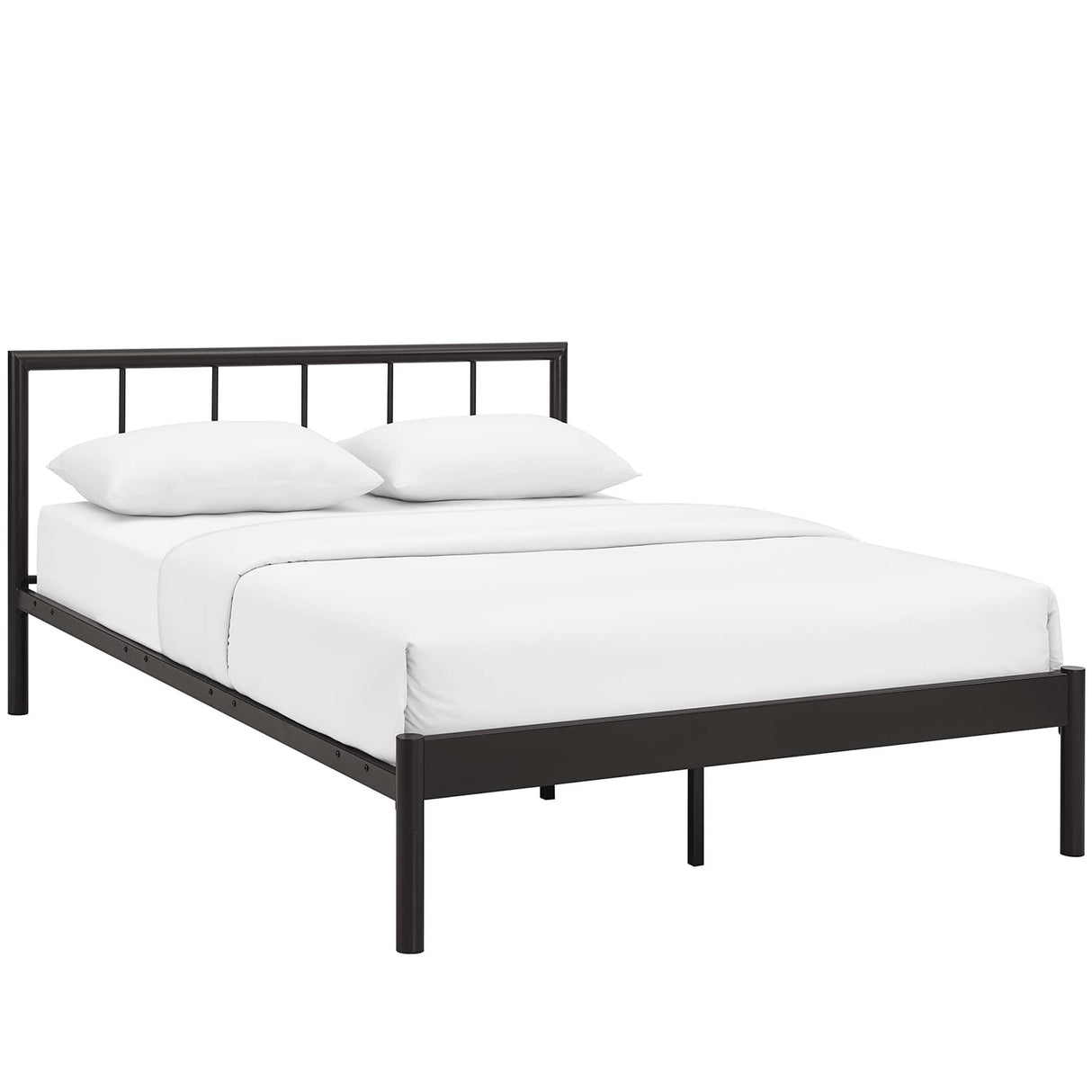 Rustic Cottage Metal Platform Bed Frame