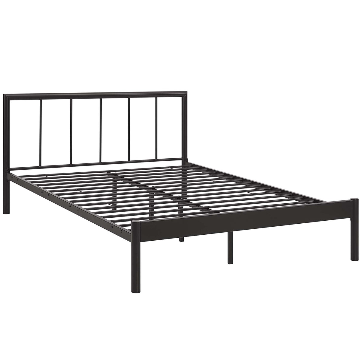 Rustic Cottage Metal Platform Bed Frame