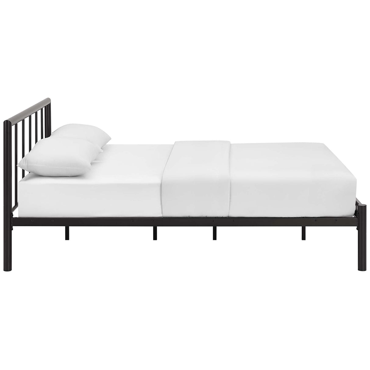 Rustic Cottage Metal Platform Bed Frame