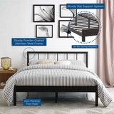 Rustic Cottage Metal Platform Bed Frame