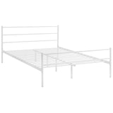 Rustic Metal Platform Bed with Integrated Headboard and Footboard