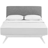 Mid-Century Modern Upholstered Platform Bed