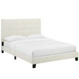 Tufted Button Performance Velvet Platform Bed
