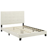 Tufted Button Performance Velvet Platform Bed