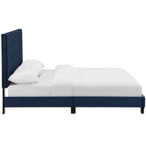 Tufted Button Performance Velvet Platform Bed