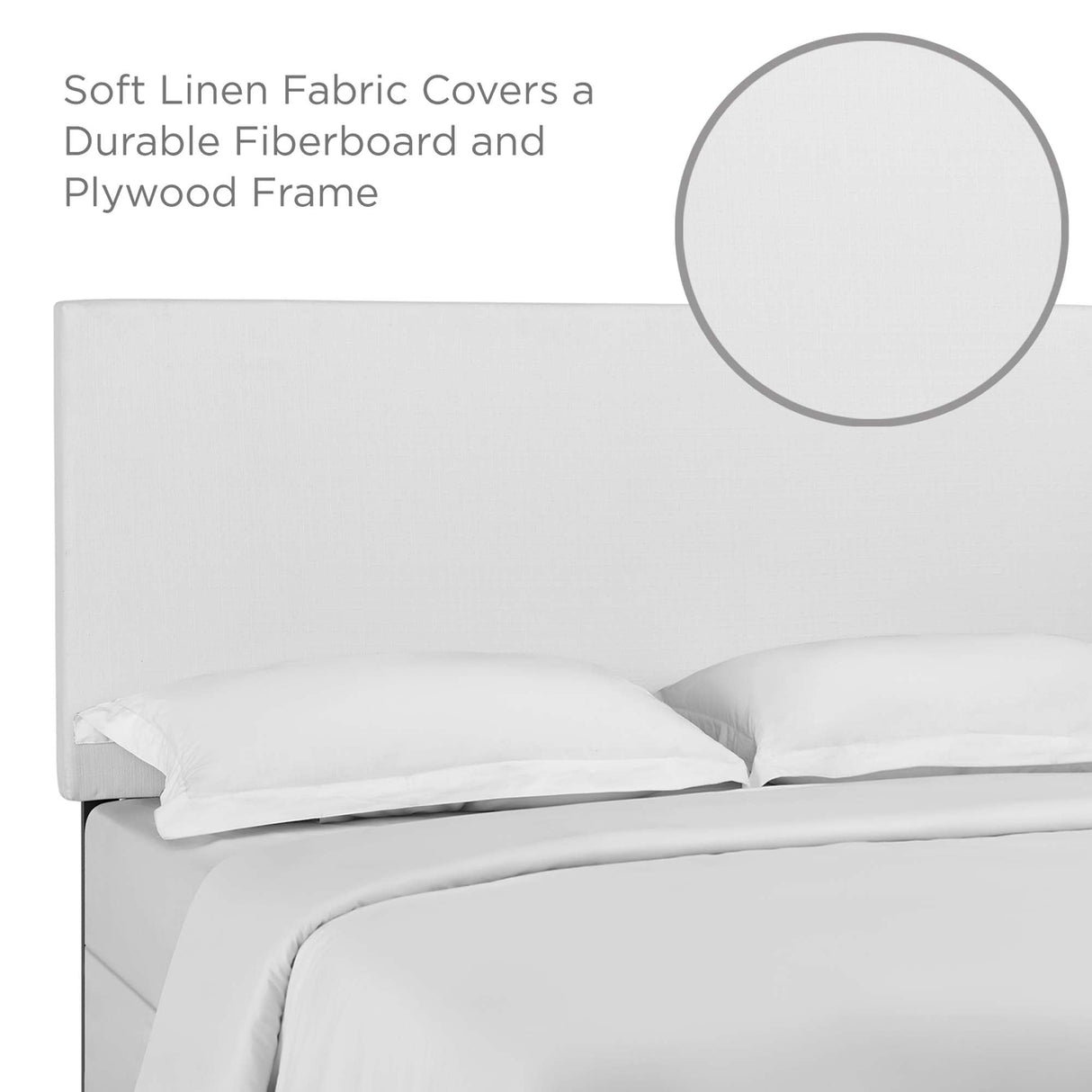 Upholstered Linen Fabric Headboard