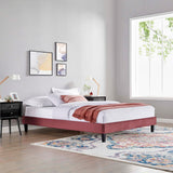 Performance Velvet Upholstered Platform Bed Frame