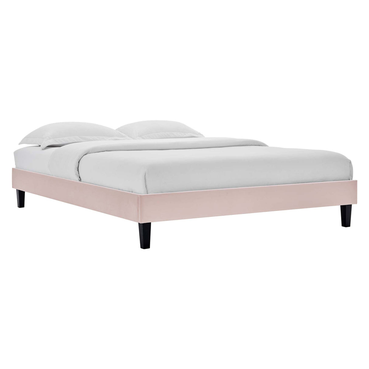 Performance Velvet Upholstered Platform Bed Frame