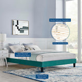 Performance Velvet Upholstered Platform Bed Frame