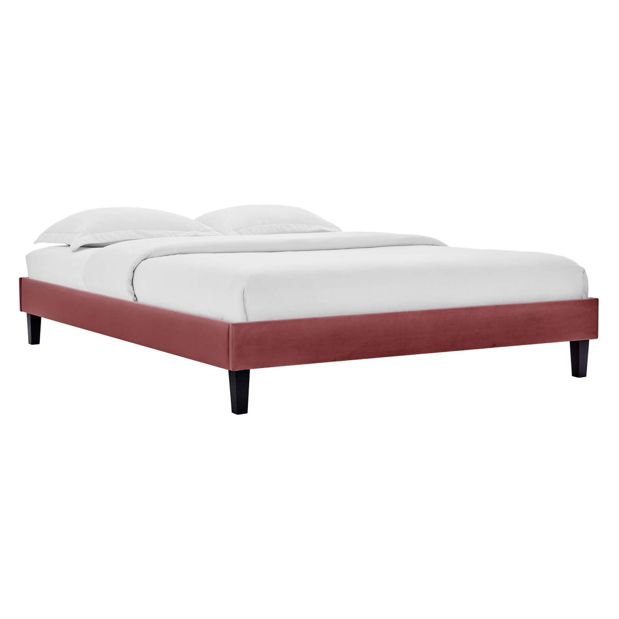 Performance Velvet Upholstered Platform Bed Frame