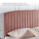 Channel Tufted Performance Velvet Platform Bed