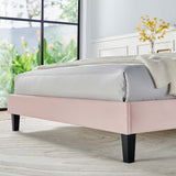 Channel Tufted Scalloped Performance Velvet Platform Bed