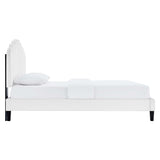 Channel Tufted Scalloped Performance Velvet Platform Bed