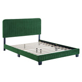 Tufted Performance Velvet Platform Bed