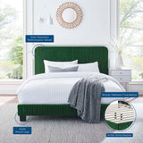 Tufted Performance Velvet Platform Bed