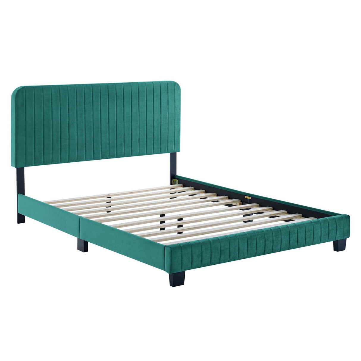 Tufted Performance Velvet Platform Bed