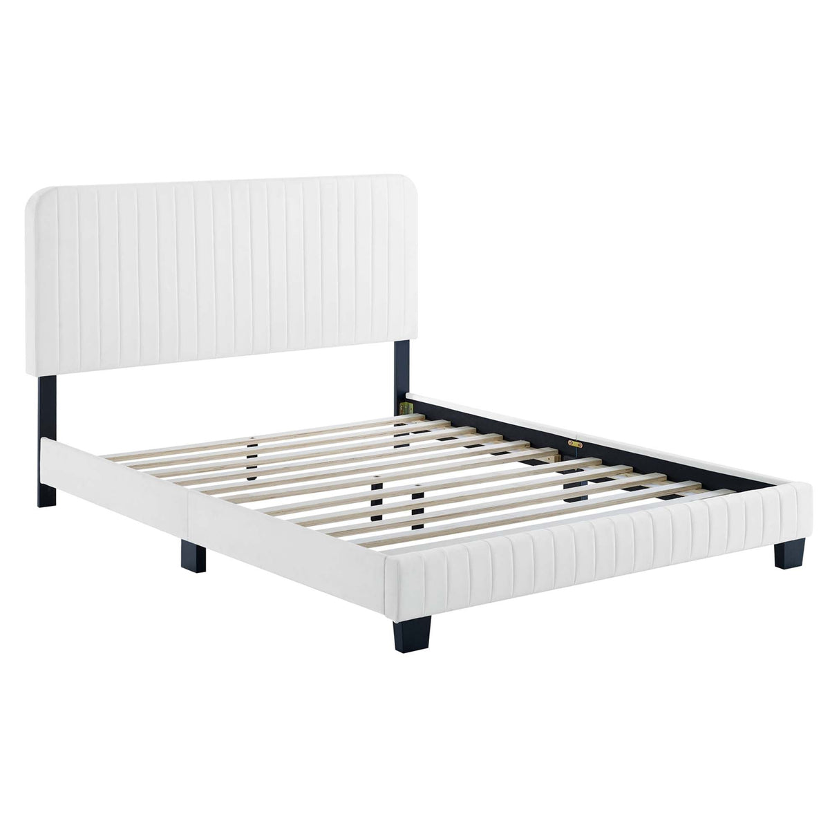 Tufted Performance Velvet Platform Bed