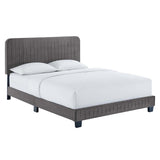 Tufted Performance Velvet Platform Bed
