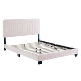 Tufted Performance Velvet Platform Bed