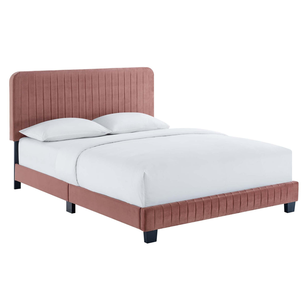 Tufted Performance Velvet Platform Bed