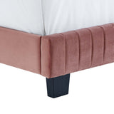 Tufted Performance Velvet Platform Bed