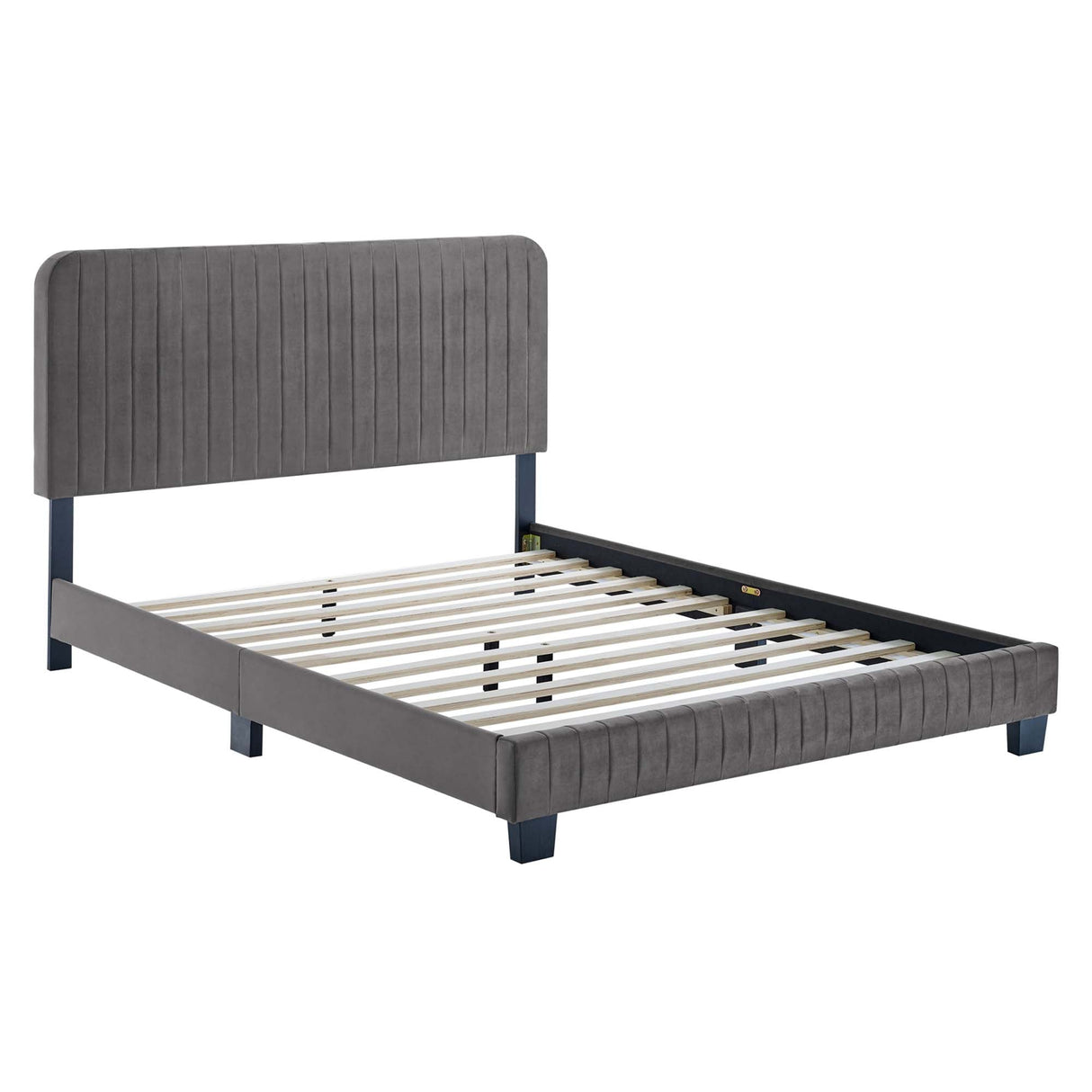 Tufted Performance Velvet Platform Bed