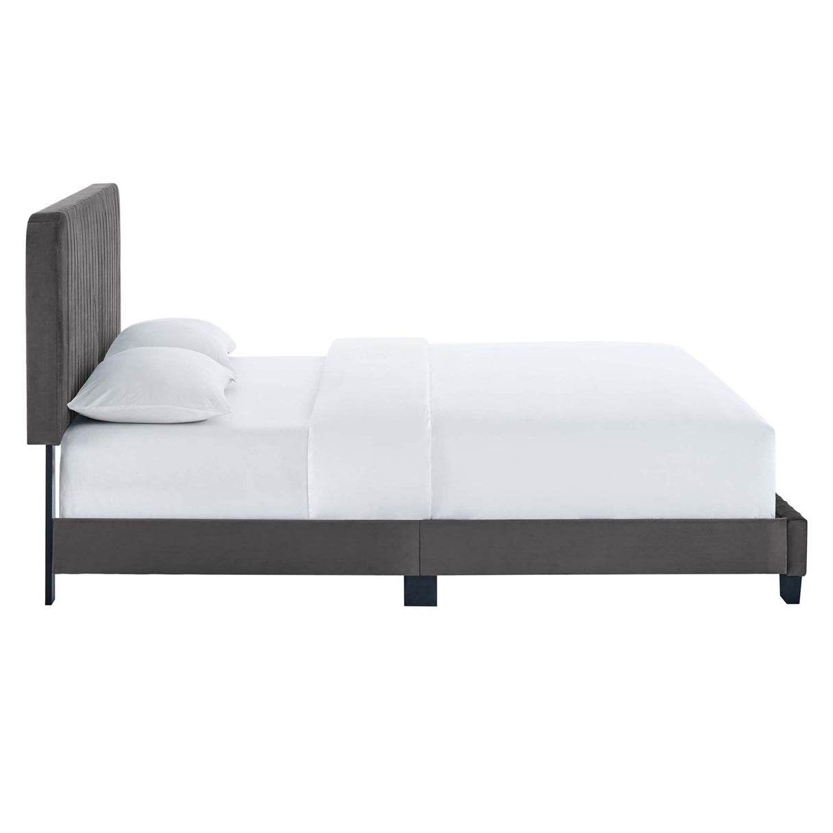 Tufted Performance Velvet Platform Bed