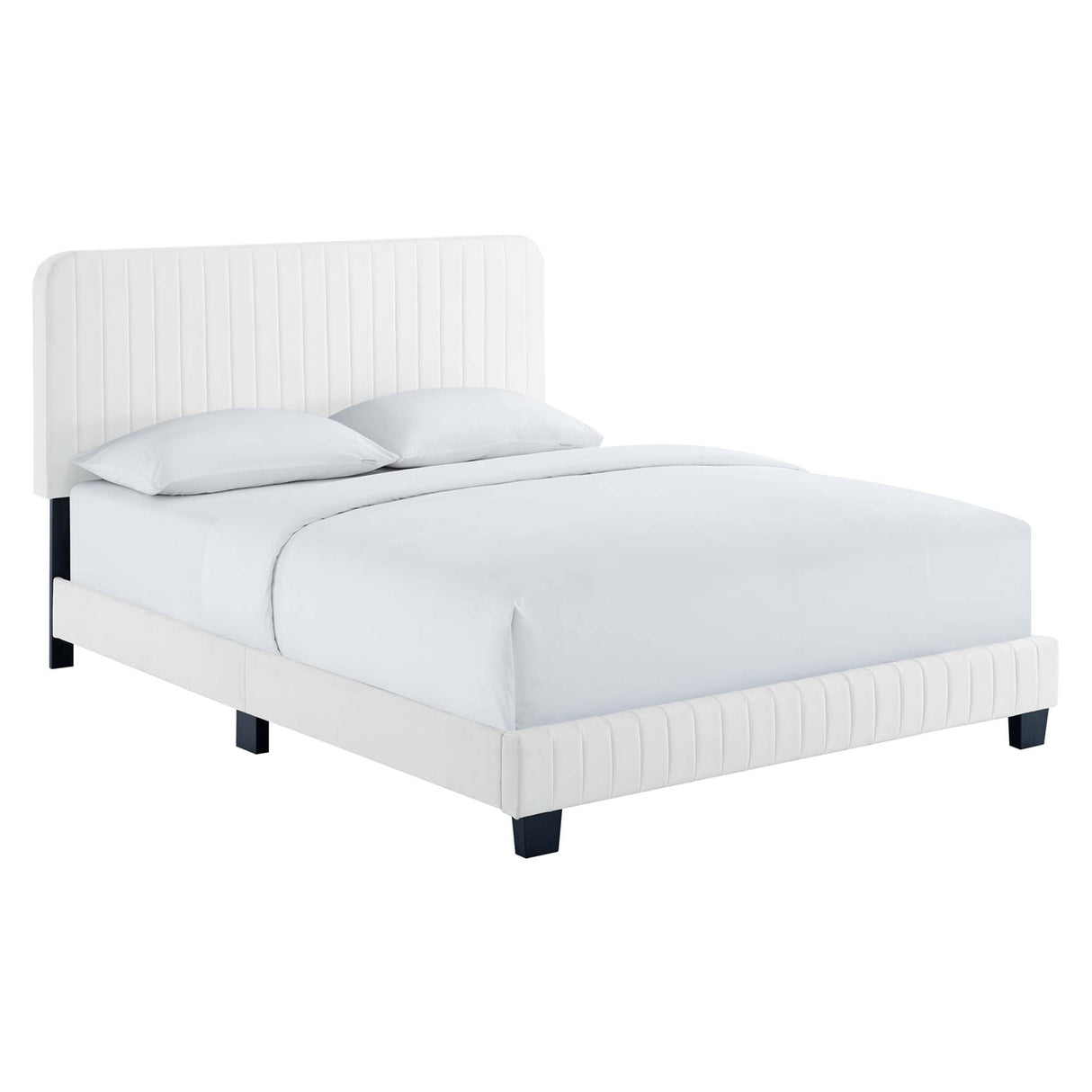 Tufted Performance Velvet Platform Bed