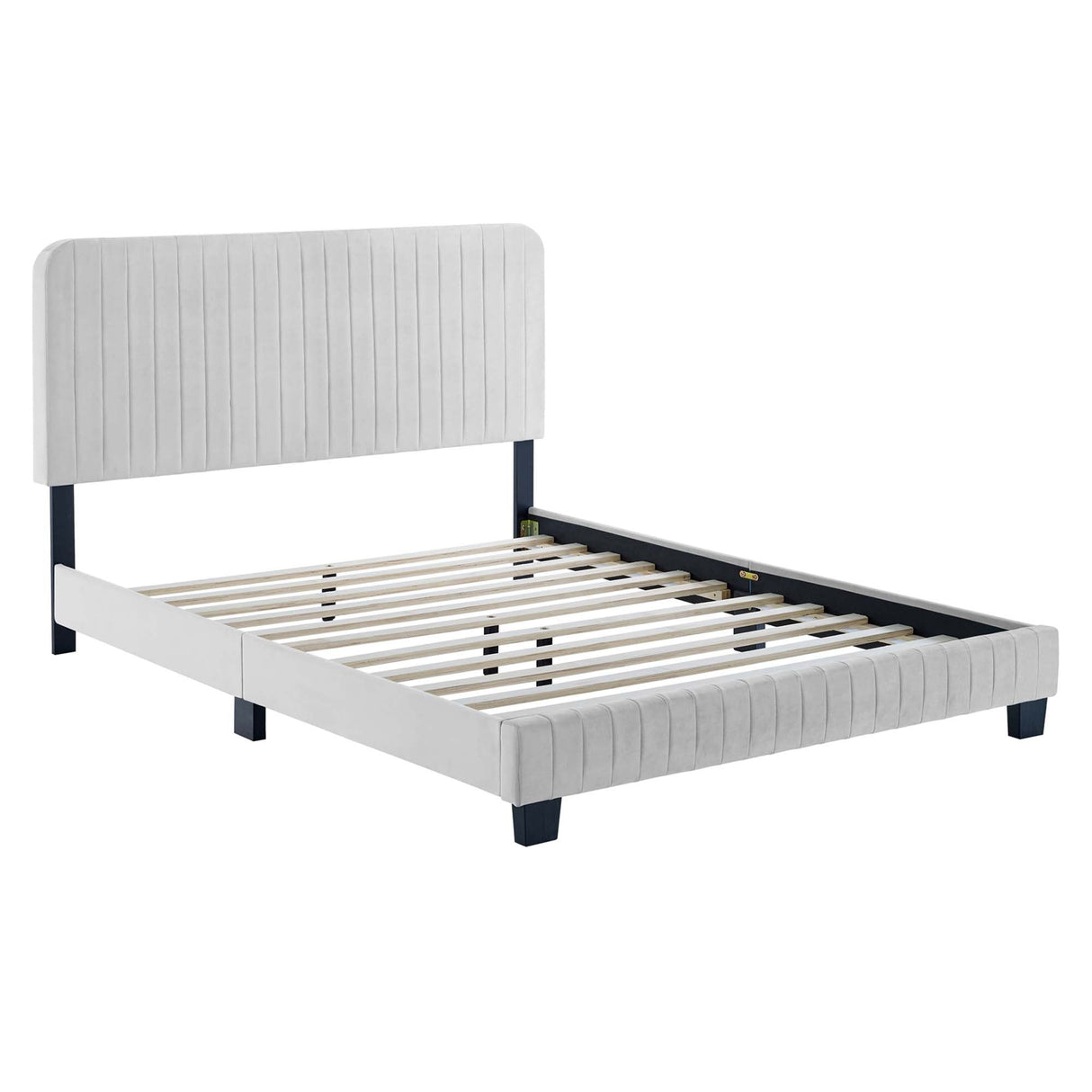 Tufted Performance Velvet Platform Bed