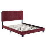 Tufted Performance Velvet Platform Bed