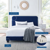 Tufted Performance Velvet Platform Bed