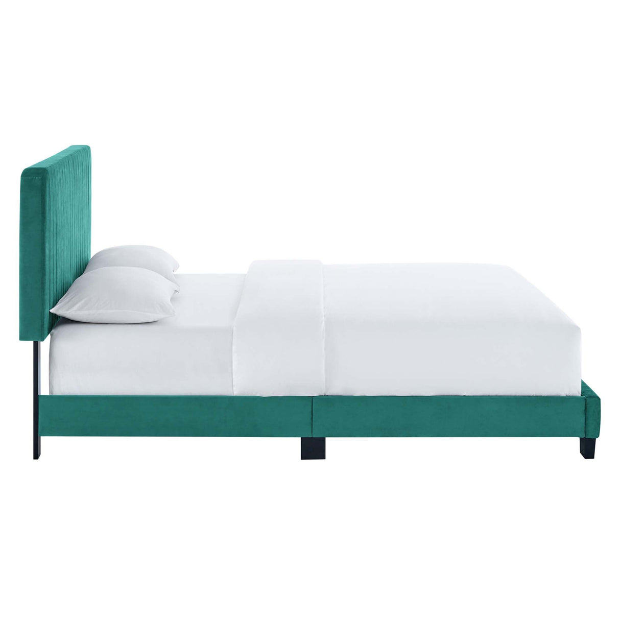 Tufted Performance Velvet Platform Bed