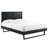 Wood Platform Bed with Angular Frame