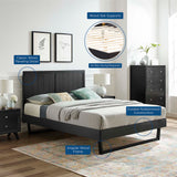 Wood Platform Bed with Angular Frame