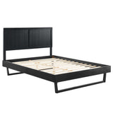 Wood Platform Bed with Angular Frame